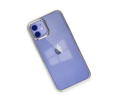 Apple iPhone 12 Kılıf Element Silikon - Gümüş