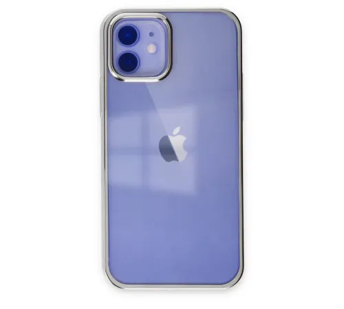 Apple iPhone 12 Kılıf Element Silikon - Gümüş