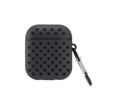 Apple Airpods 3 (3.nesil) Spor Delikli Kılıf - Siyah-Siyah