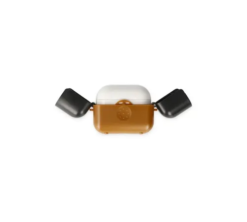 Apple Airpods 3 (3.nesil) Basmalı Kılıf - Kahverengi-Siyah