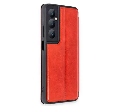Realme C65 Kılıf Flip Cover - Kırmızı
