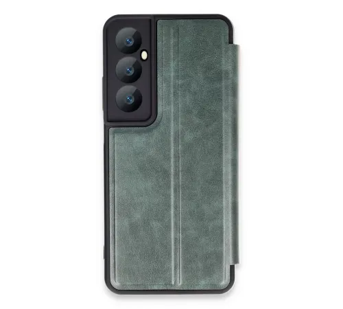 Realme C65 Kılıf Flip Cover - Koyu Yeşil
