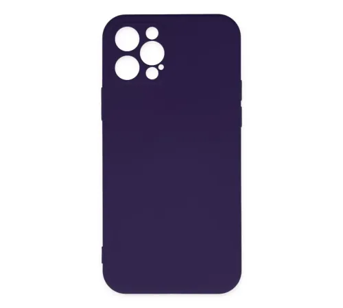 Apple iPhone 12 Pro Max Kılıf Nano içi Kadife Silikon - Mor