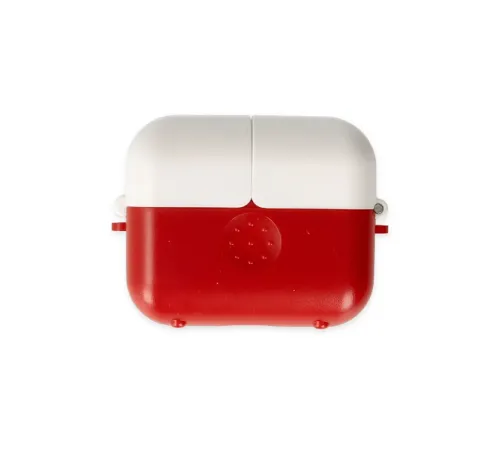 Apple Airpods 3 (3.nesil) Basmalı Kılıf - Kırmızı-Beyaz