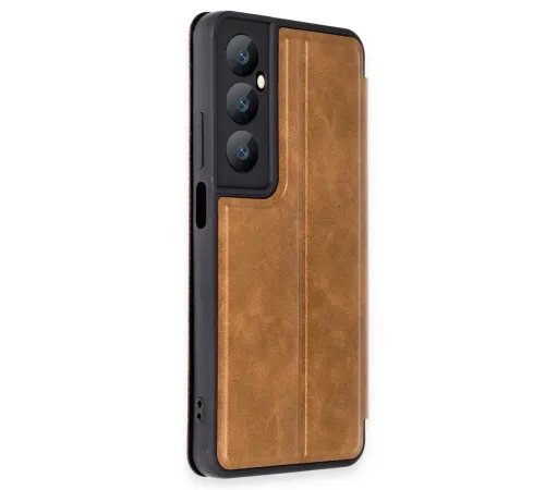 Realme C65 Kılıf Flip Cover - Taba