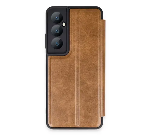Realme C65 Kılıf Flip Cover - Taba