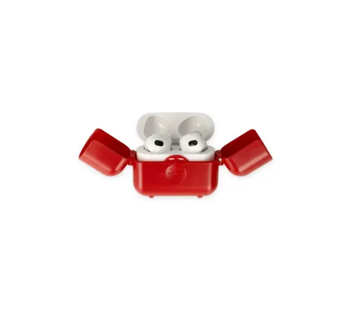 Apple Airpods 3 (3.nesil) Basmalı Kılıf - Kırmızı