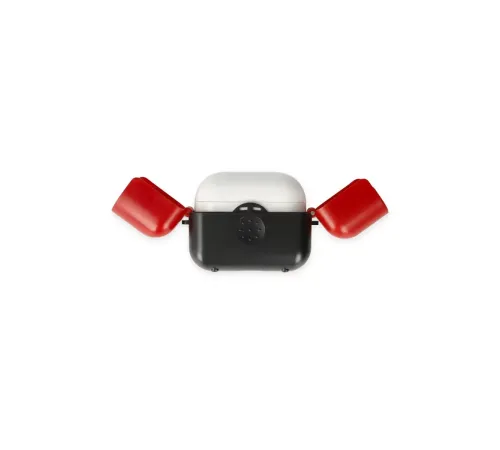 Apple Airpods 3 (3.nesil) Basmalı Kılıf - Siyah-Kırmızı