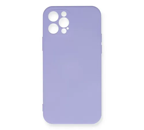 Apple iPhone 12 Pro Max Kılıf Nano içi Kadife Silikon - Lila
