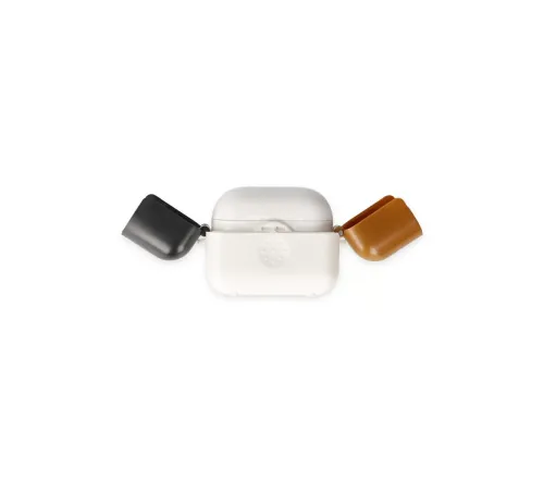 Apple Airpods 3 (3.nesil) Basmalı Kılıf - Beyaz-Siyah-Kahverengi