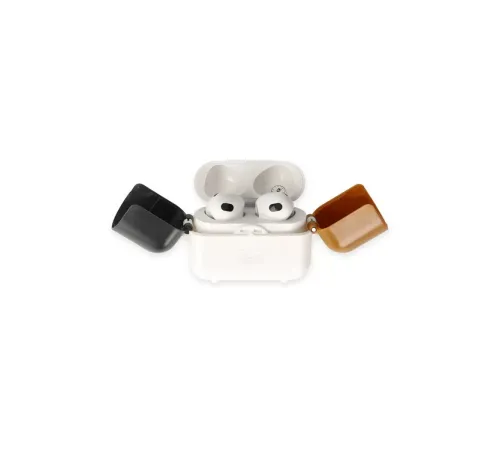 Apple Airpods 3 (3.nesil) Basmalı Kılıf - Beyaz-Siyah-Kahverengi
