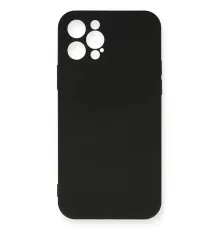 Apple iPhone 12 Pro Max Kılıf Nano içi Kadife Silikon - Siyah