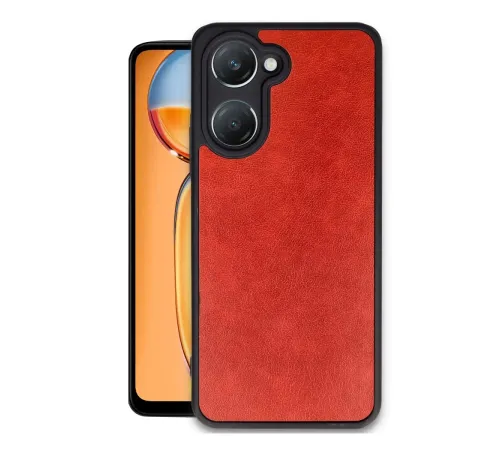 Vivo Y18 Kılıf Aras Deri Kapak - Kırmızı