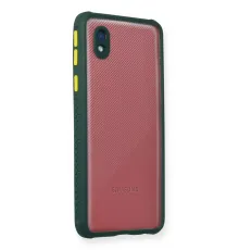Samsung Galaxy A01 Core Kılıf Miami Şeffaf Silikon - Koyu Yeşil