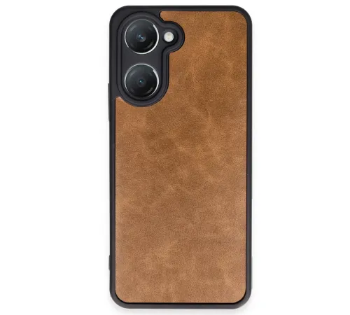 Vivo Y18 Kılıf Aras Deri Kapak - Taba