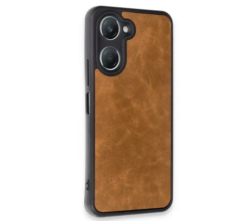 Vivo Y18 Kılıf Aras Deri Kapak - Taba