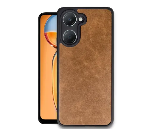 Vivo Y18 Kılıf Aras Deri Kapak - Taba