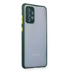 Samsung Galaxy A72 Kılıf Miami Şeffaf Silikon - Koyu Yeşil