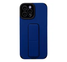 Apple iPhone 12 Pro Max Kılıf Mega Standlı Silikon - Mavi