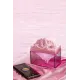 Z4 Kuzey Okyanus Temalı Gece Lambası Özellikli BT Kablosuz Hoparlör - Pembe
