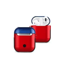 Apple Airpods 2 (2.nesil) 3in1 Kılıf - Kırmızı-Lacivert