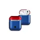 Apple Airpods 2 (2.nesil) 3in1 Kılıf - Lacivert-Kırmızı