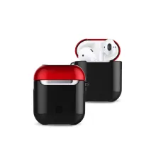 Apple Airpods 2 (2.nesil) 3in1 Kılıf - Siyah-Kırmızı