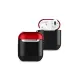 Apple Airpods 2 (2.nesil) 3in1 Kılıf - Siyah-Kırmızı