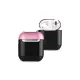 Apple Airpods 2 (2.nesil) 3in1 Kılıf - Siyah-Pembe
