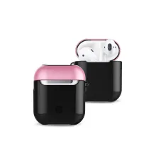 Apple Airpods 2 (2.nesil) 3in1 Kılıf - Siyah-Pembe