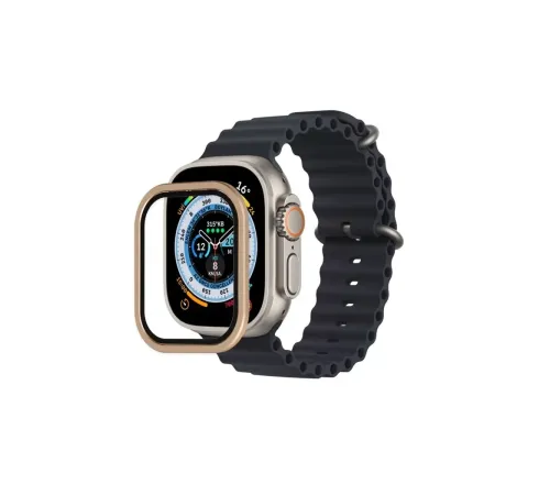 Apple Watch Ultra 49mm Alüminyum Kasa Cam Ekran Koruyucu - Yıldız Işığı