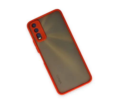 Vivo Y11S Kılıf Montreal Silikon Kapak - Kırmızı