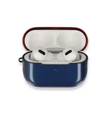 Apple Airpods 3 (3.nesil) 3in1 Kılıf - Lacivert-Kırmızı