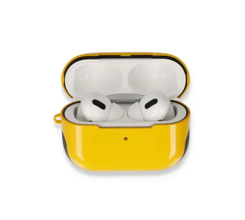 Apple Airpods Pro (1.nesil) 3in1 Kılıf - Sarı