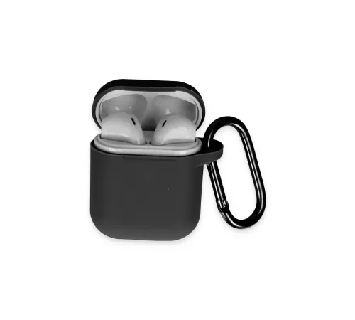 Apple Airpods 2 (2.nesil) Hang Kılıf - Siyah