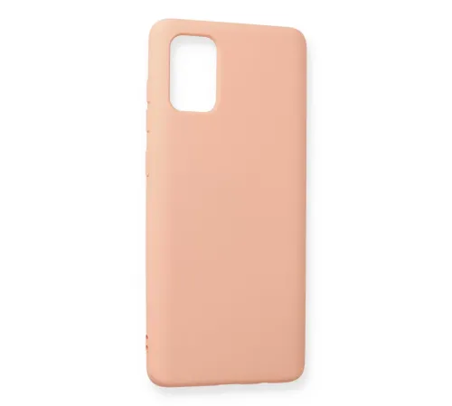 Samsung Galaxy A71 Kılıf Nano içi Kadife Silikon - Pudra