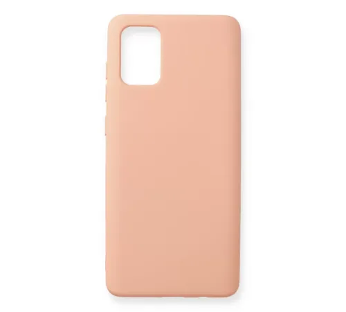 Samsung Galaxy A71 Kılıf Nano içi Kadife Silikon - Pudra