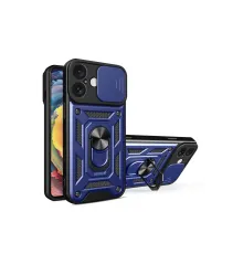 Apple iPhone 16 Kılıf Pars Lens Yüzüklü Silikon - Lacivert