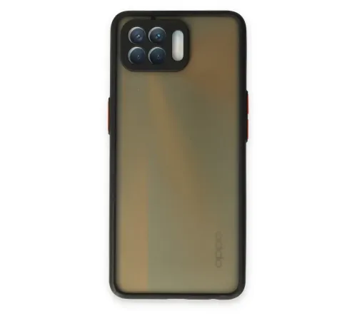 Reno 4 Lite Kılıf Montreal Silikon Kapak - Siyah