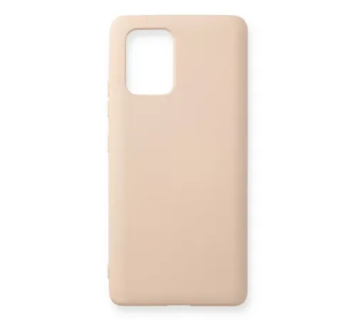 Samsung Galaxy A91 / S10 Lite Kılıf Nano içi Kadife Silikon - Pudra
