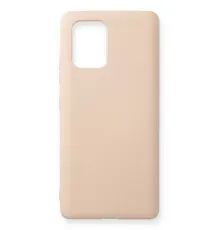 Samsung Galaxy A91 / S10 Lite Kılıf Nano içi Kadife Silikon - Pudra