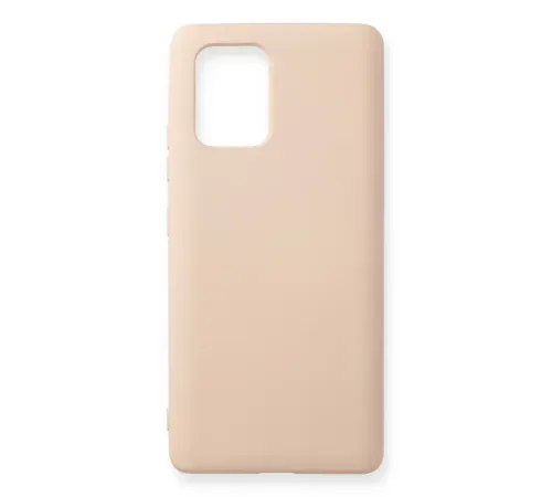 Samsung Galaxy A91 / S10 Lite Kılıf Nano içi Kadife Silikon - Pudra