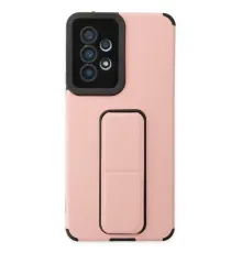 Samsung Galaxy A53 5G Kılıf Mega Standlı Silikon - Pudra