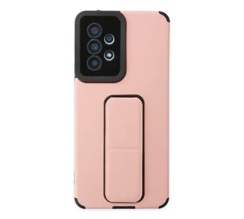 Samsung Galaxy A53 5G Kılıf Mega Standlı Silikon - Pudra