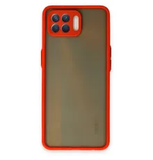 Reno 4 Lite Kılıf Montreal Silikon Kapak - Kırmızı