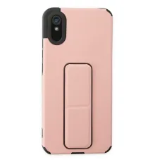 Redmi 9A Kılıf Mega Standlı Silikon - Pudra