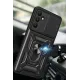 Samsung Galaxy M15 Kılıf Pars Lens Yüzüklü Silikon - Siyah