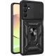 Samsung Galaxy M15 Kılıf Pars Lens Yüzüklü Silikon - Siyah