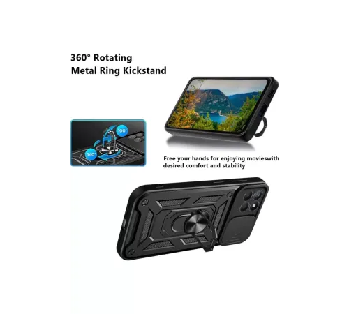 Samsung Galaxy M15 Kılıf Pars Lens Yüzüklü Silikon - Lacivert