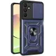 Samsung Galaxy M15 Kılıf Pars Lens Yüzüklü Silikon - Lacivert